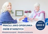 Od zaraz praca w Niemczech dla opiekunki osób starszych do Pani 90 l. z Düsseldorf