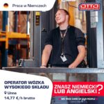 Niemcy praca w Unna od zaraz na magazynie operator wózka widłowego bocznego wysokiego składu