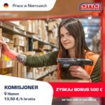 Od zaraz dam pracę w Niemczech na magazynie supermarketu w Hamm Od zaraz dam pracę w Niemczech na magazynie supermarketu w Hamm